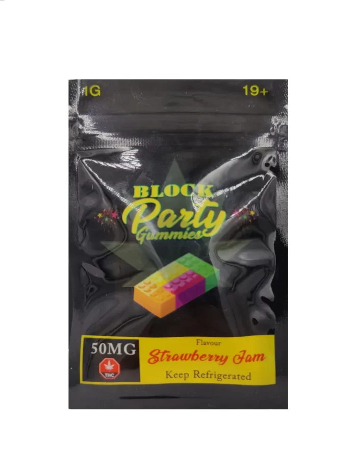 Elegant packaging of Lion Cannabis Co.'s Block Party Gummies